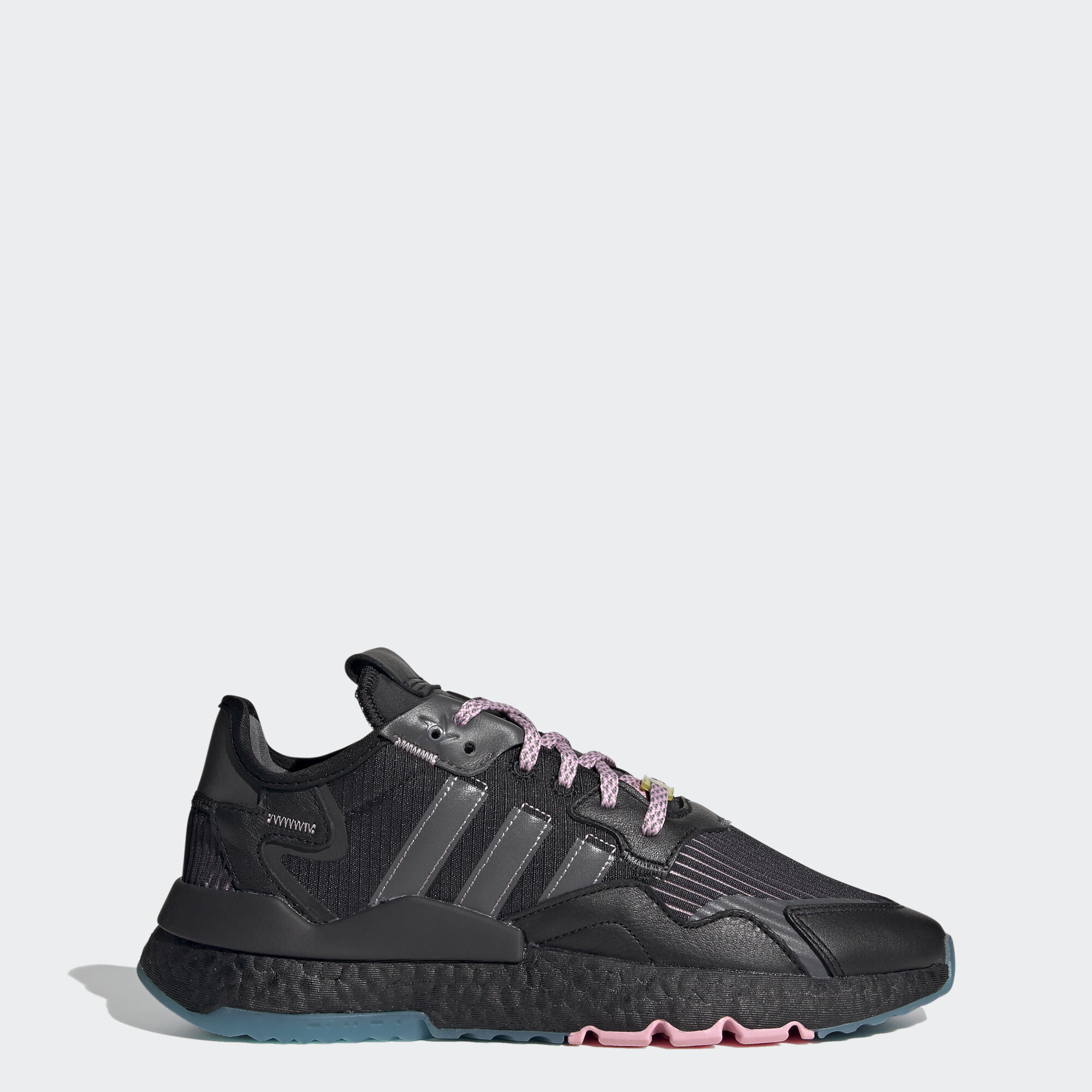 adidas ORIGINALS Ninja Nite Jogger 男款黑色運動鞋 Q47198