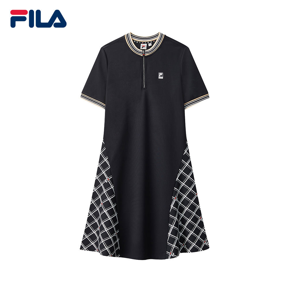 FILA x Maison MIHARA YASUHIRO 女士 Logo 格紋拼接連身裙
