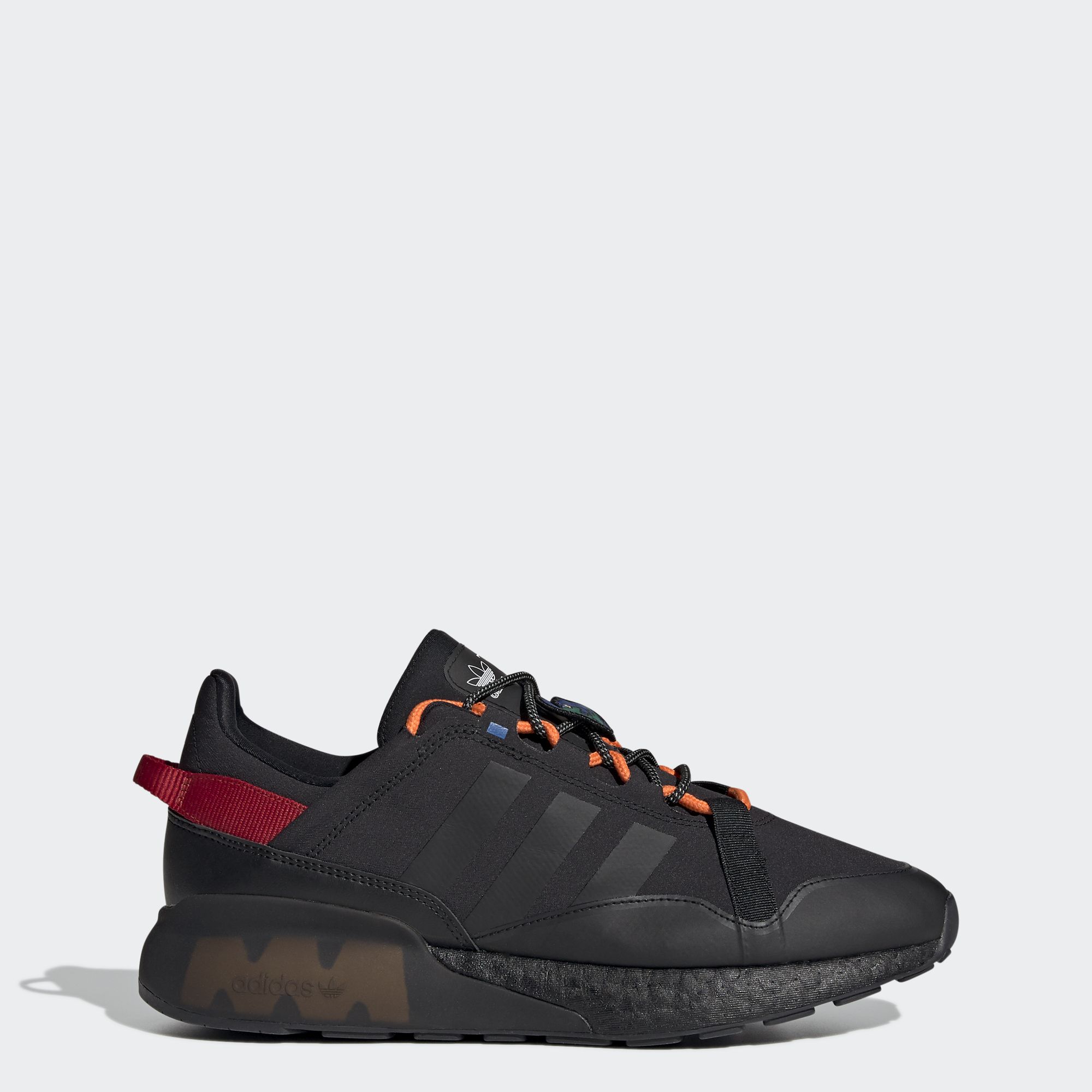 adidas ORIGINALS ZX 2K Boost Pure 男款黑色運動鞋 GY7912