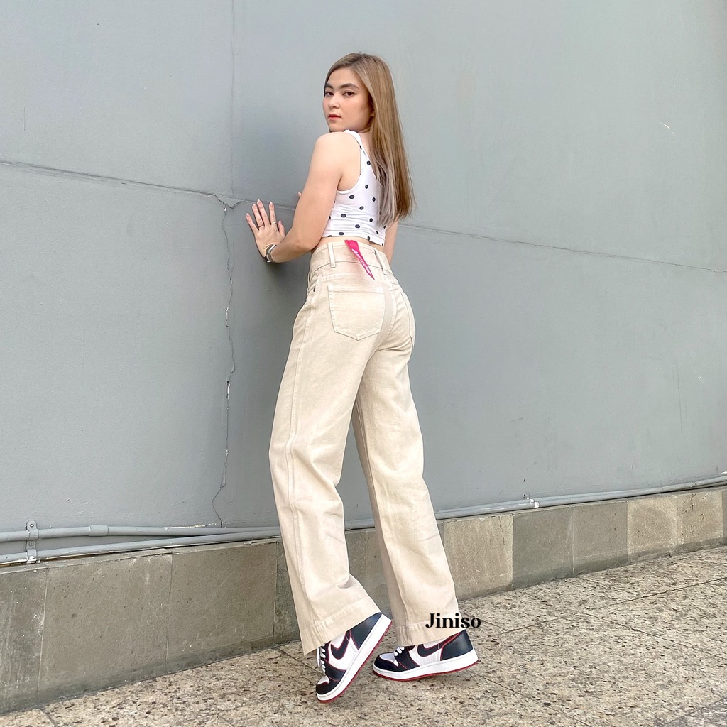 Jiniso高腰寬鬆牛仔褲 504 - 514 低腰