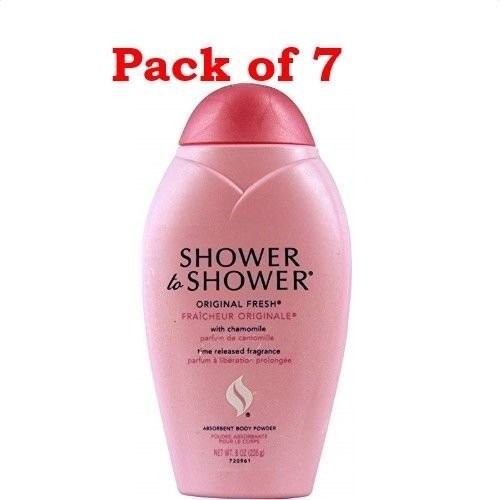 Shower To Shower Absorbent Body Powder Original Fresh with Chamomile 8 Oz 7 Pack