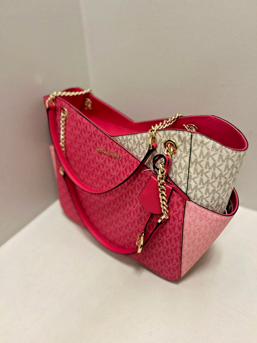Michael Kors Ladies Large Tote Handbag Bag Shoulder Purse Electric Pink Multi MK