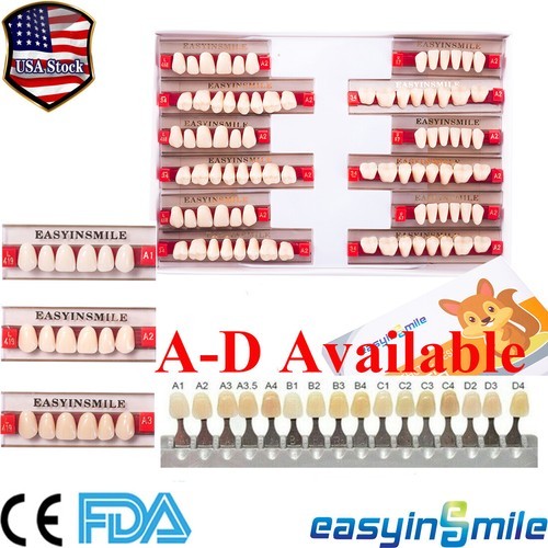 Dental Denture Acrylic Resin Teeth Full Set /Anterior /Posterior Shade A1/A2/A3