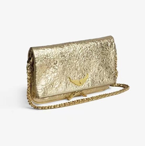 Zadig & Voltaire Ladies Leather Shoulder Bag Chain Bag Gold