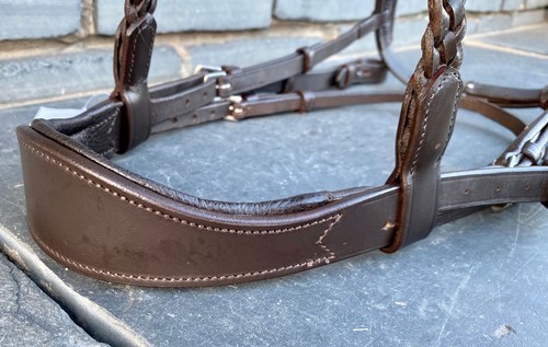 Anatomic Padded Chunky Hunter Bridle with Plaited Reins & Browband - Cob/Full
