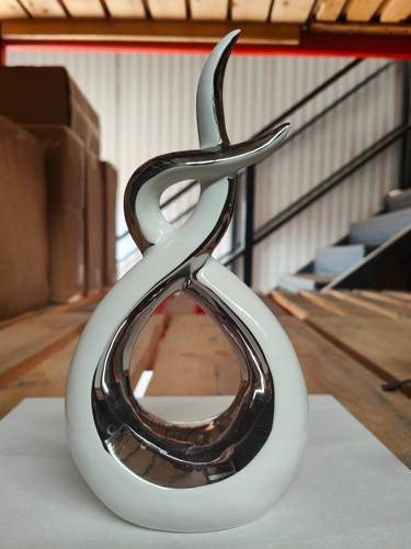 Silver Swirl Sculpture Elegant and contemporary ornaments for living room Decor
