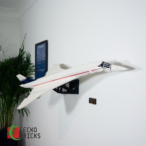 Gecko Bricks Wall mount for the Lego Icons Concorde 10318